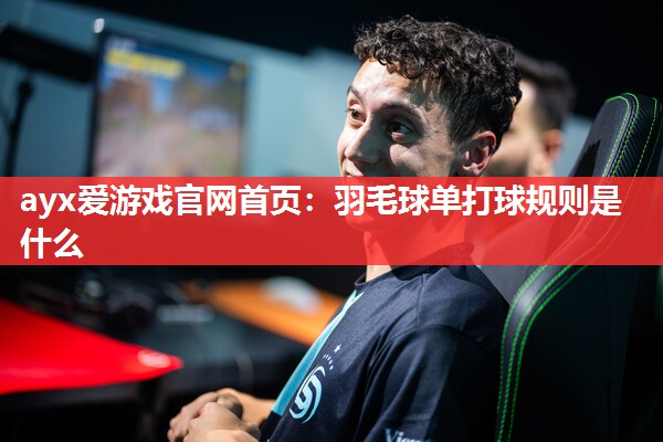 ayx爱游戏官网首页：羽毛球单打球规则是什么